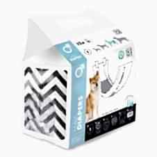 M-Pets Diapers Erkek Köpekler İçin Külot Bez 40-52cm [L] (12'li)