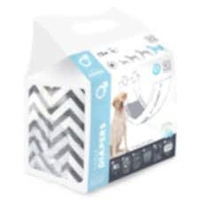 M-Pets Diapers Erkek Köpekler İçin Külot Bez 54-66cm [XL] (12'li)