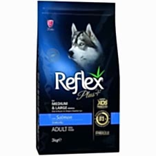 Reflex Plus Somonlu Orta ve Büyük Irk Yetişkin Köpek Maması 3 Kg