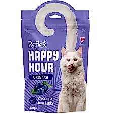 Reflex Happy Hour Urinary Tavuklu ve Yaban Mersinli Kedi Ödül Maması 60 Gr