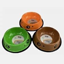 Ally Paws Renkli Pati Desenli Çelik Mama Kabı 26Cm 32Oz