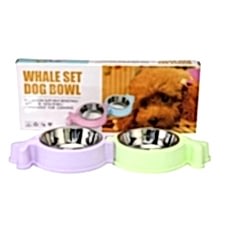 Ally Paws Whale Set Dog Bowl 2Li Balık Şekilli Mama Kabı 