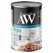 Animal World Jöle İçerisinde Balıklı Yetişkin Kedi Konservesi 415 Gr