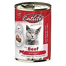 Catlife Biftekli Yetişkin Kedi Konservesi 400 Gr