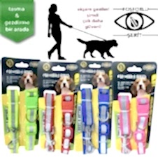 Doglife Reflektörlü Boyun Tasması+Gezdirme (L)
