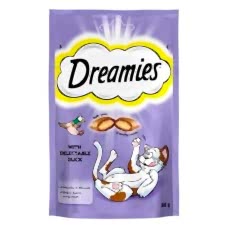 Dreamies İç Dolgulu Ördekli Kedi Ödül Bisküvisi 60 Gr