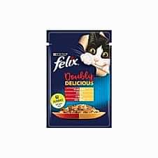 Felix Çifte Lezzet Tavuk ve Sığır Etli Yetişkin Kedi Pounch 85gr