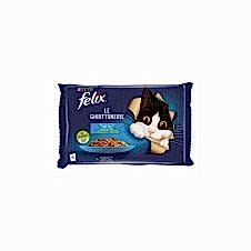 Felix Jöle İçinde Somonlu ve Ton Balıklı Yetişkin Kedi Pounch 4*85 Gr 