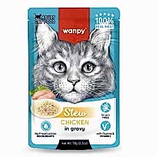 Wanpy Pouch Tavuklu Yaş Kedi Maması 70Gr
