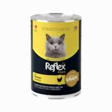 Reflex Plus Sos İçinde Et Parçacıklı Tavuklu Yet.Kedi 400Gr