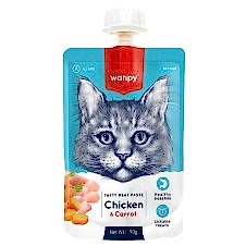 Wanpy Taze Tavuklu&Havuçlu Kedi Et Ezmesi 90Gr