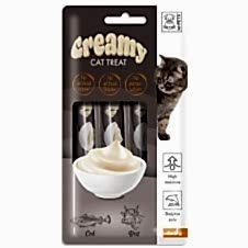M-Pets Creamy Morina Balıklı ve Biftekli Krema Kedi Ödül Maması 4*15 Gr