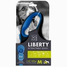 M-Pets Liberty Otomatik Şerit Gezdirme Kayışı 5m (Mavi) [M]