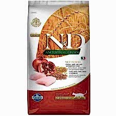 N&D Ancestral Grain Tavuklu ve Narlı Ata Tahıllı Kısırlaştırılmış Kedi Maması 10 Kg
