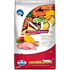 N&D Tropical Selection Tavuklu ve Tropikal Meyveli Kısırlaştırılmış Kedi Maması 10 Kg