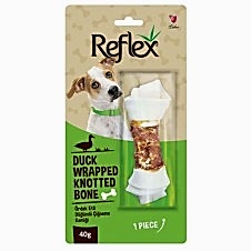 Reflex Ördek Eti Sargılı Düğümlü Köpek Çiğneme Kemiği 40gr