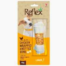 Reflex Tavuk Eti Sargılı Düğümlü Köpek Çiğneme Kemiği 40gr