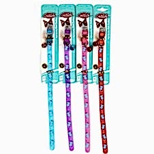 Catlife Fare Desenli Silikon Boyun Tasması Zilli Mix Color