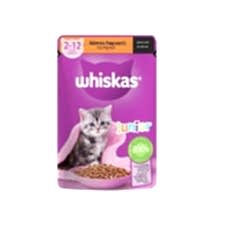 Whiskas Pouch Sos İçinde Kümes Hayvanlı Yavru Kedi Konservesi 85 Gr