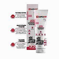 Supravet Yavru Kediler için Kalsiyum ve Taurinli Multi Vitamin Kedi Malt Paste 100 Gr
