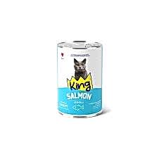 King Sos İçinde Et Parçacıklı Somonlu Yetişkin Kedi Konserve 400Gr