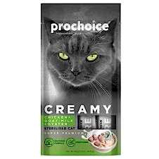 Prochoice Creamy Keçi Sütü ve Tavuklu Krema Kedi Ödül Maması  4*15 Gr
