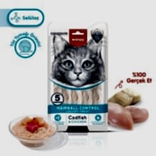 Wanpy Hairball Control Morina Balığı & Tavuk Krema Kedi Ödülü 14Gr*5 Adet