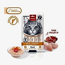 Wanpy Bone Support Sığır Eti & Tavuk Krema Kedi Ödülü 14Gr*5 Adet